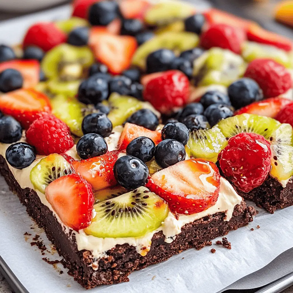 This Brownie Fruit Pizza is a delightful twist on your classic dessert! With a rich, fudge-like brownie base topped with a creamy layer and fresh, colorful fruits, it’s perfect for gatherings, potlucks, or a sweet treat at home. Save this recipe to impress your friends and family with a deliciously fun dessert that’s as beautiful as it is tasty!