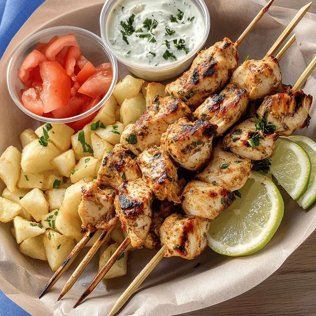 Bring the taste of the Mediterranean to your table with this delicious Chicken Souvlaki recipe! Featuring tender, marinated chicken skewers, served with fresh veggies and a zesty tzatziki sauce, this dish is perfect for summer grilling or a weeknight dinner. Don't forget to save this recipe for your next gathering or family meal! Enjoy the flavors of Greece right at home.