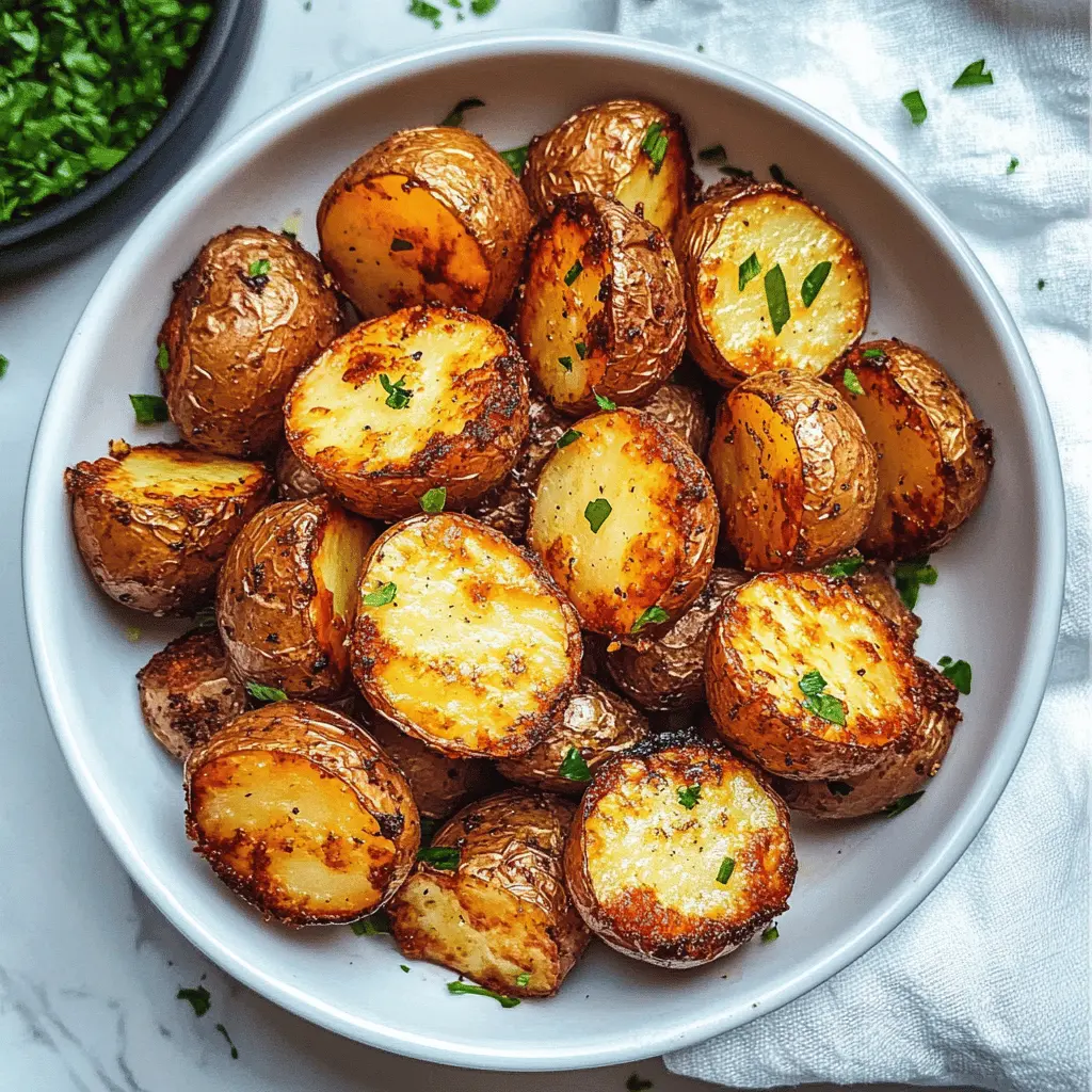 Crispy Air Fryer Potatoes are the perfect side dish for any meal! Enjoy golden, crunchy bites seasoned just right for maximum flavor. With just a fraction of the oil, these potatoes are guilt-free yet oh-so-delicious. Save this recipe for a quick and easy addition to your dinner table or a snack for game day!
