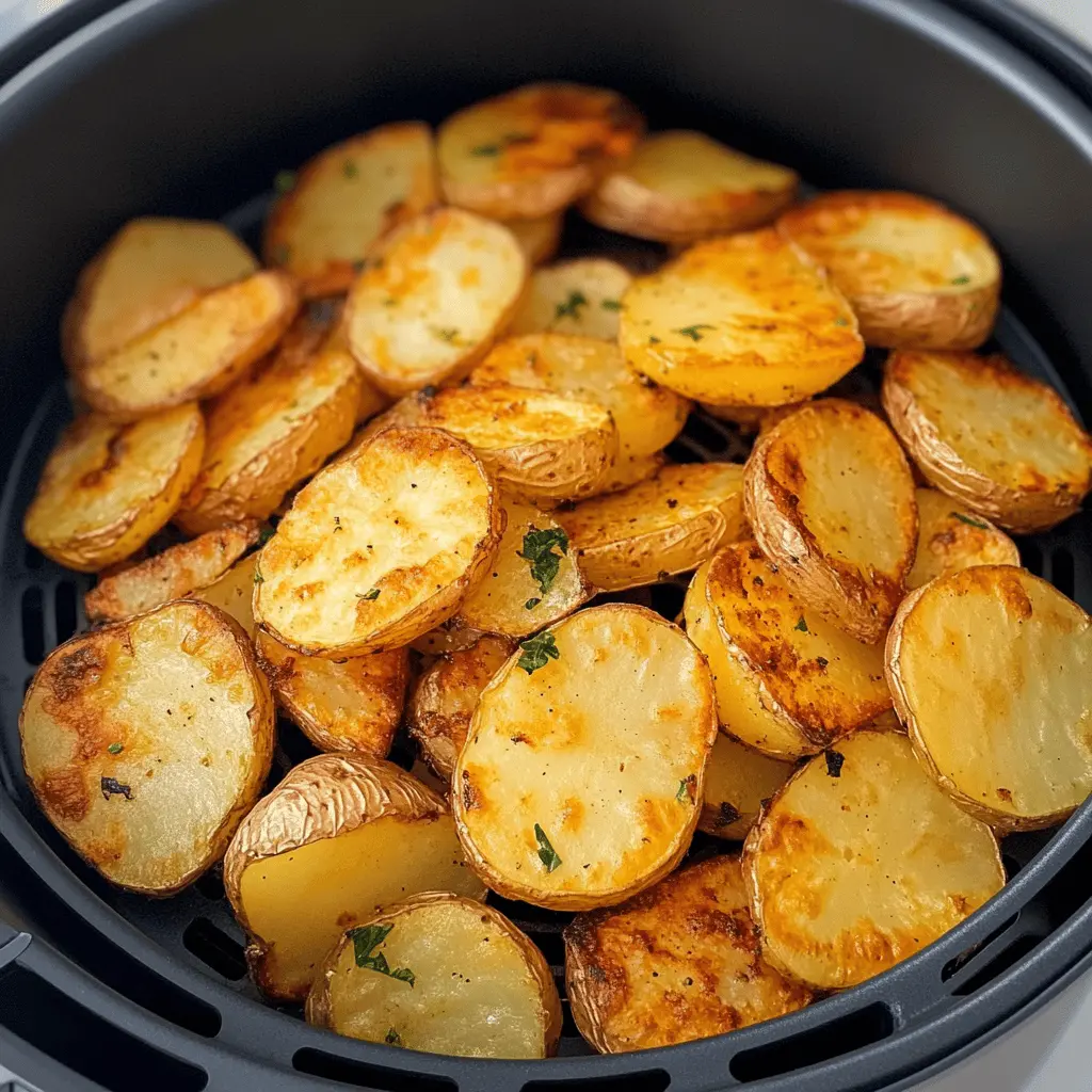 Crispy sliced potatoes made in the air fryer are the perfect crunchy snack or side dish! Enjoy perfectly golden edges and tender centers with a simple seasoning blend. These potatoes are easy to make, healthy, and pair well with any meal. Save this recipe for your next gathering or family dinner—everyone will love them!