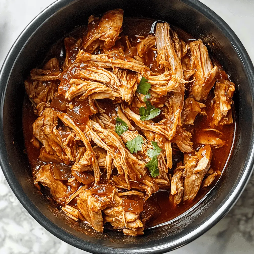 This Crockpot BBQ Pulled Chicken recipe is the perfect blend of tender chicken and flavorful barbecue sauce! Enjoy a quick and easy meal with just a few ingredients. Perfect for busy weeknights, game day gatherings, or summer barbecues. Save this recipe for your next family get-together or casual dinner – it’s sure to be a hit!