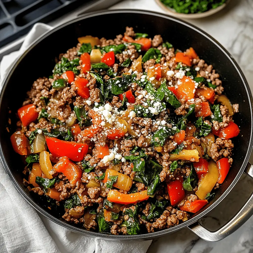 This Mediterranean Ground Beef Stir Fry is a quick and tasty meal that brings the vibrant flavors of the Mediterranean right to your table. Packed with fresh vegetables and aromatic seasonings, this dish is perfect for busy weeknights. Save this recipe for an easy dinner that your family will love, or serve it at your next gathering for a delightful twist on classic stir fry!