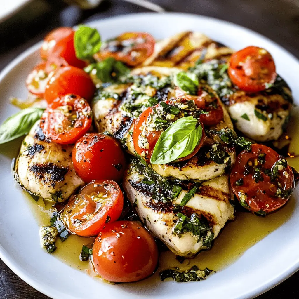 Bring the taste of Italy to your backyard with this Grilled Chicken Caprese! Juicy grilled chicken topped with fresh tomatoes, creamy mozzarella, and fragrant basil will make your taste buds sing. Perfect for summer gatherings, this dish is quick to prepare and full of flavor. Save this recipe for your next cookout or family dinner—your guests will love it!