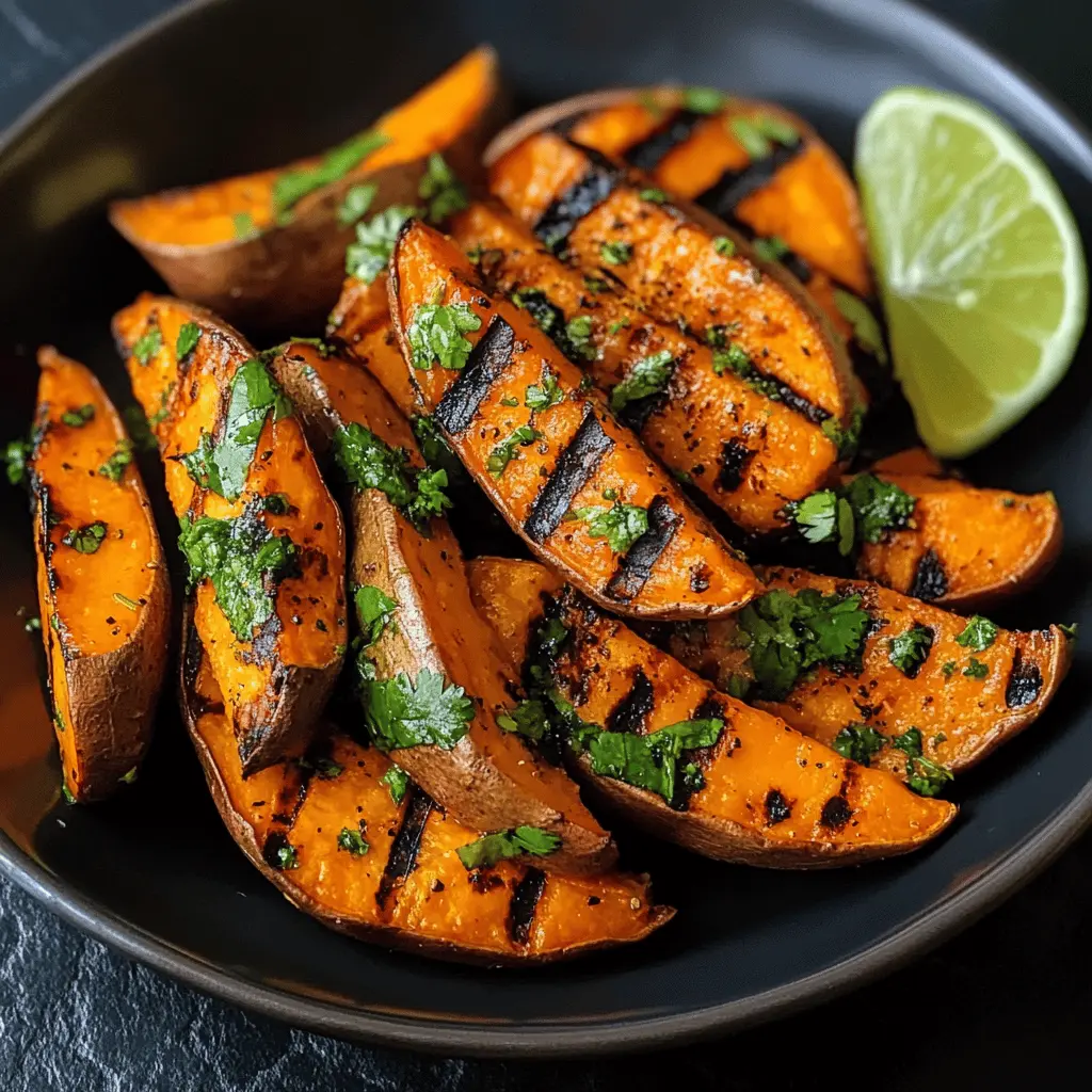 Elevate your barbecue game with these Grilled Cilantro-Lime Sweet Potatoes! Packed with vibrant flavors, these sweet potatoes are marinated in a zesty cilantro-lime dressing that brings out their natural sweetness. Perfect as a side dish for summer gatherings or a healthy meal prep option. Save this recipe for a delicious grill night!