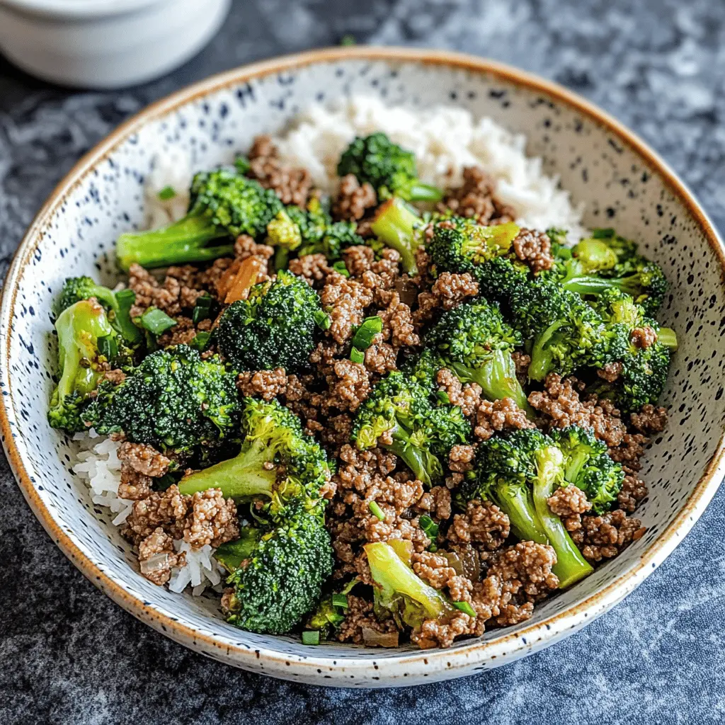 Looking for a quick and tasty weeknight dish? This Ground Beef and Broccoli recipe combines tender beef with vibrant broccoli, all tossed in a savory sauce that’s sure to please the whole family. Perfect served over rice or noodles! Save this pin for a simple dinner that doesn’t compromise on flavor. Enjoy it any day of the week!