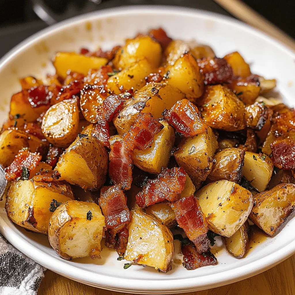 Sweet and savory collide in these Honey Bacon Roasted Potatoes! A perfect side dish for any meal, these crispy potatoes are glazed with honey and sprinkled with crispy bacon, making them utterly irresistible. Save this recipe for your next family gathering or cozy dinner, and enjoy the delightful flavors that everyone will love!