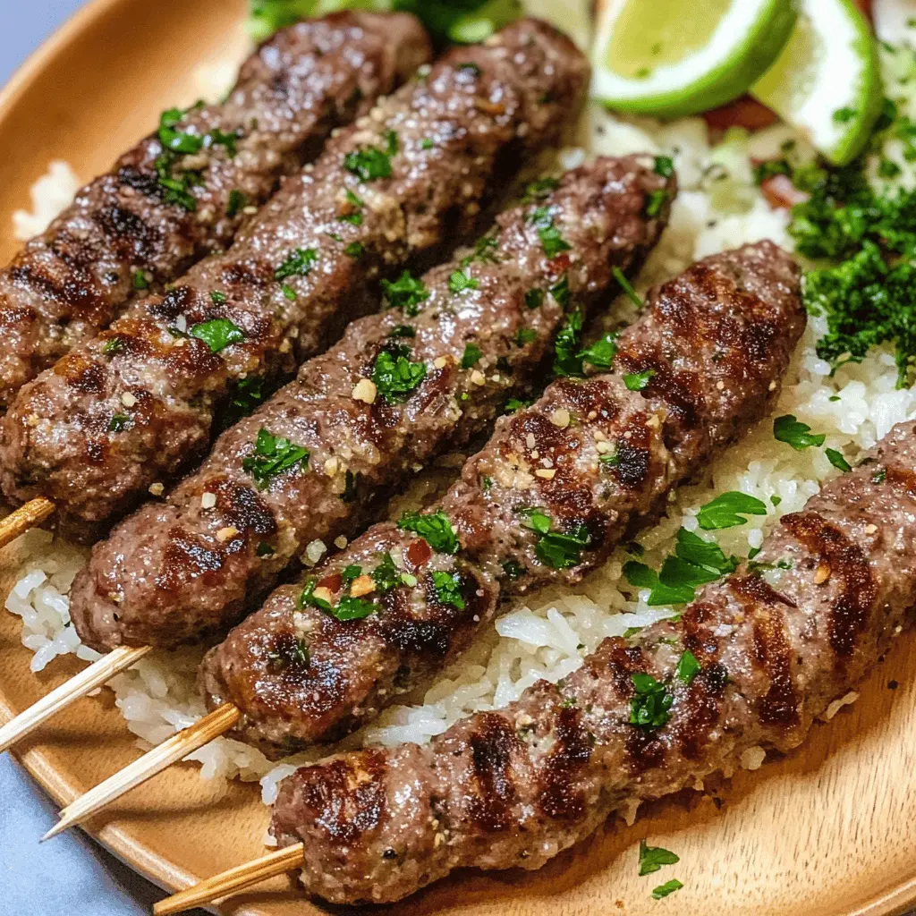 Get ready to enjoy Lebanese Kafta, a delicious blend of beef or lamb mixed with aromatic spices! These flavorful kebabs are perfect for grilling or baking and are often served with fresh vegetables or in a pita. Save this recipe for your next family dinner or barbecue – it will surely delight everyone at the table!