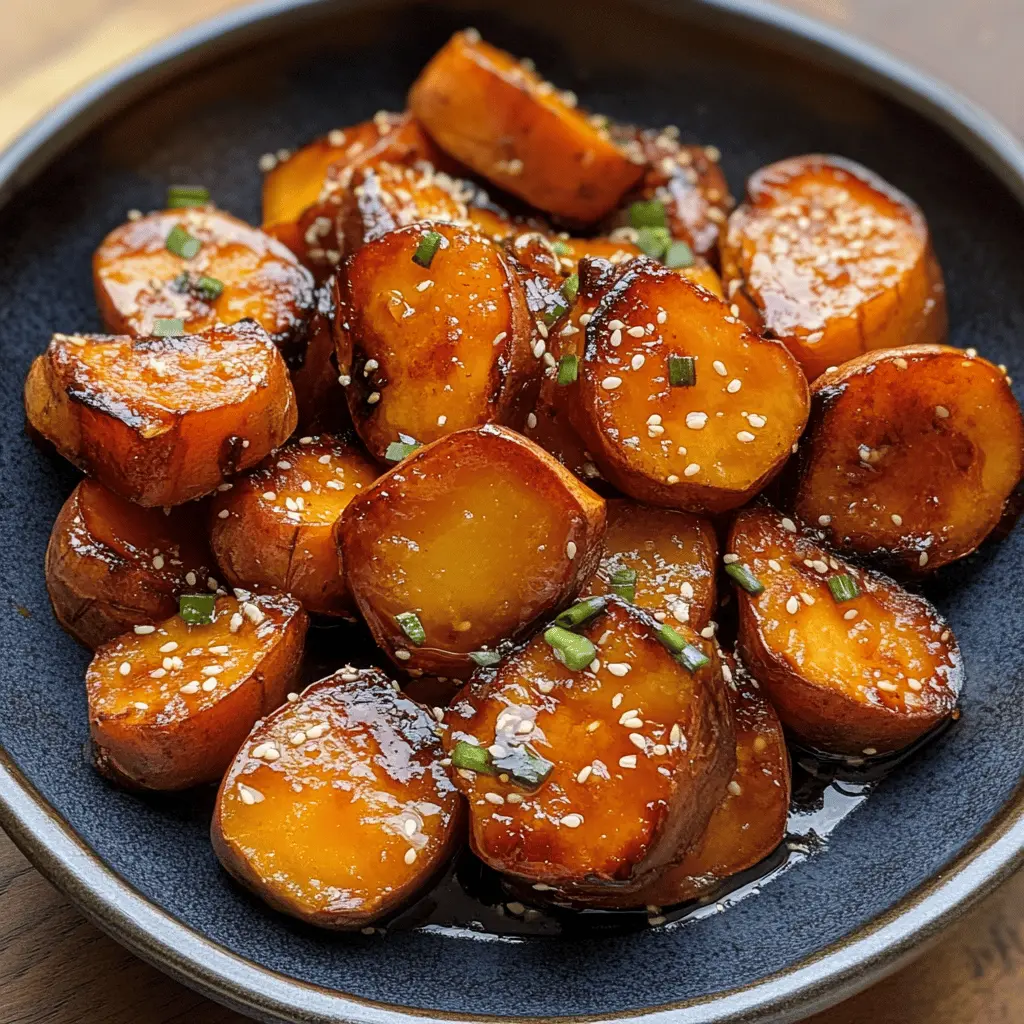Get ready for a flavor adventure with these miso glazed melting sweet potatoes! This recipe combines the earthy richness of miso with the natural sweetness of tender sweet potatoes, creating a dish that's perfect for any occasion. Ideal for a cozy family dinner or a festive gathering. Save this recipe now and enjoy a delicious blend of flavors that everyone will love!