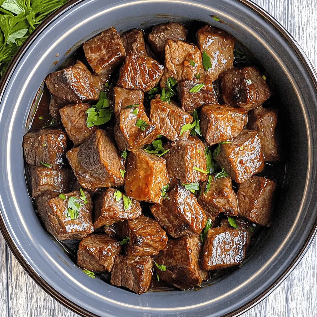 Easy Slow Cooker Steak Bites Recipe