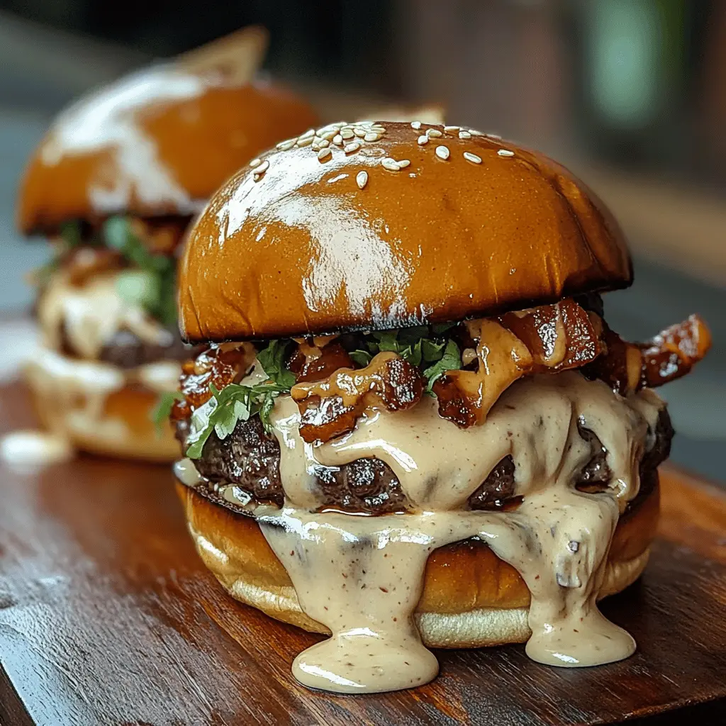 Get ready to enjoy the juiciest smash burgers topped with a mouthwatering baconnaise sauce! This irresistible recipe combines crispy bacon flavors with creamy goodness to elevate your burger game. Perfect for summer BBQs or casual weeknight dinners, don't forget to save this pin for your next grilling adventure!