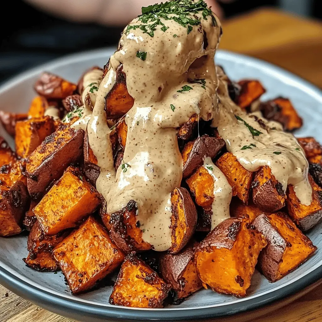 Transform your mealtime with these Smoky Roasted Sweet Potatoes paired with a zesty Chipotle Mayo! Perfect for a cozy dinner or as a flavorful side dish, this recipe highlights the sweetness of tender sweet potatoes and a kick of smoky spice. Be sure to save this pin for your next gathering; your taste buds will thank you!