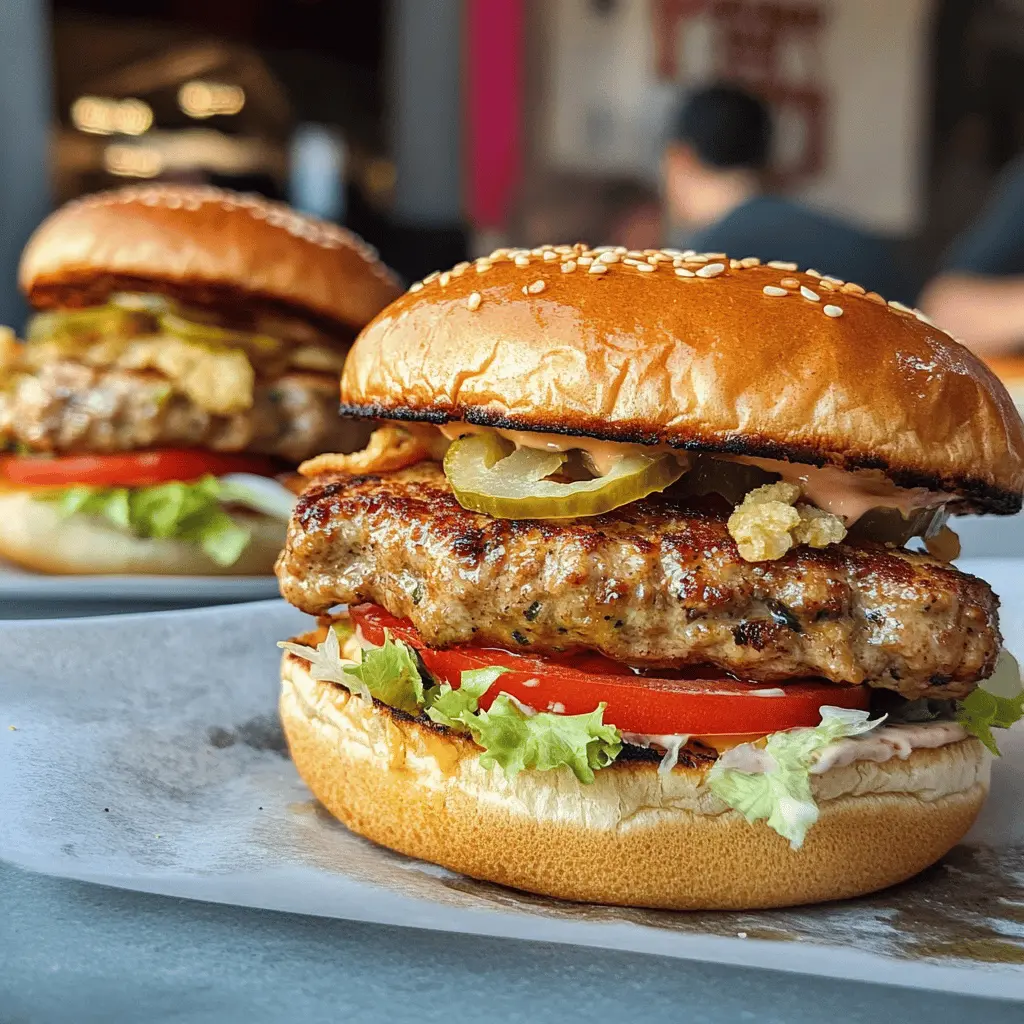 Looking for a healthier twist on a classic favorite? These juicy turkey burgers are packed with flavor and are perfect for any gathering! Made with lean ground turkey and a mix of spices, they are not only delicious but also a lighter option for your next BBQ. Save this recipe for easy meal prep or a fun family dinner! Perfect for summer cookouts or weeknight meals!
