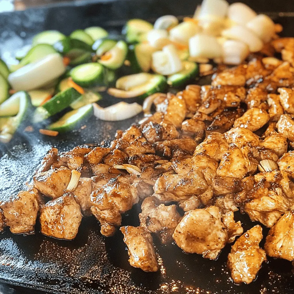Easy Blackstone Hibachi Chicken Recipe on the Griddle