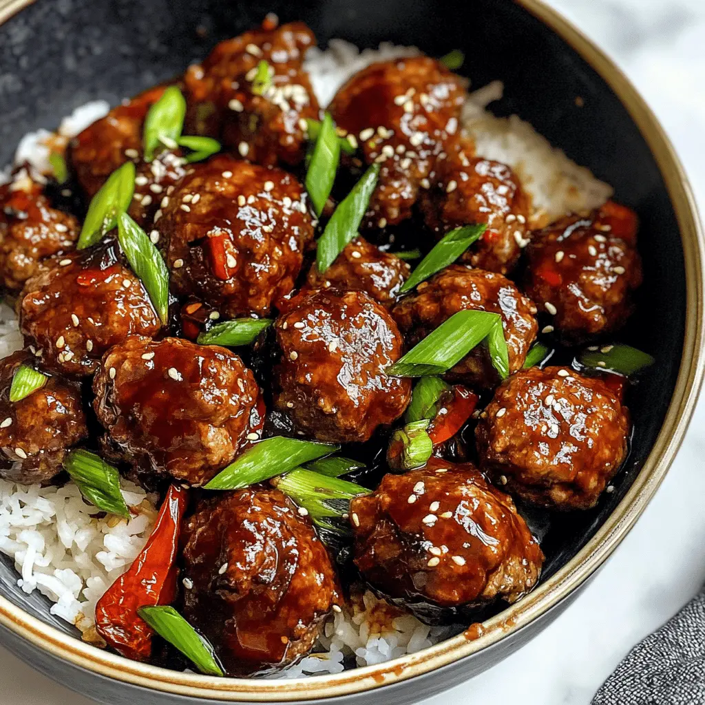 Easy 30-Minute Mongolian Beef Meatballs Recipe