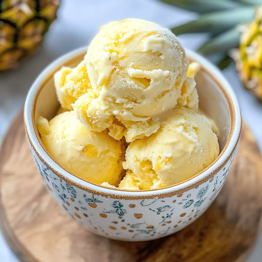 Easy Homemade Pineapple Ice Cream Recipe
