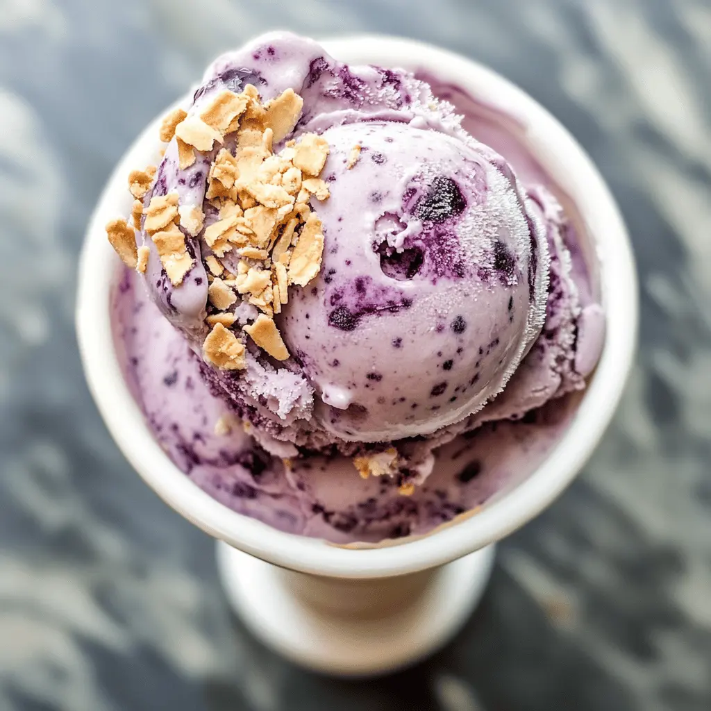 Easy No Churn Blueberry Pie Ice Cream Recipe