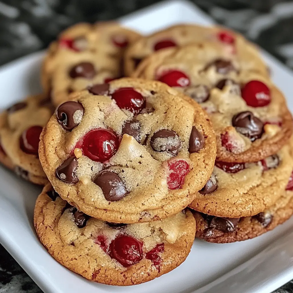 Easy Maraschino Cherry Chocolate Chip Cookies Recipe