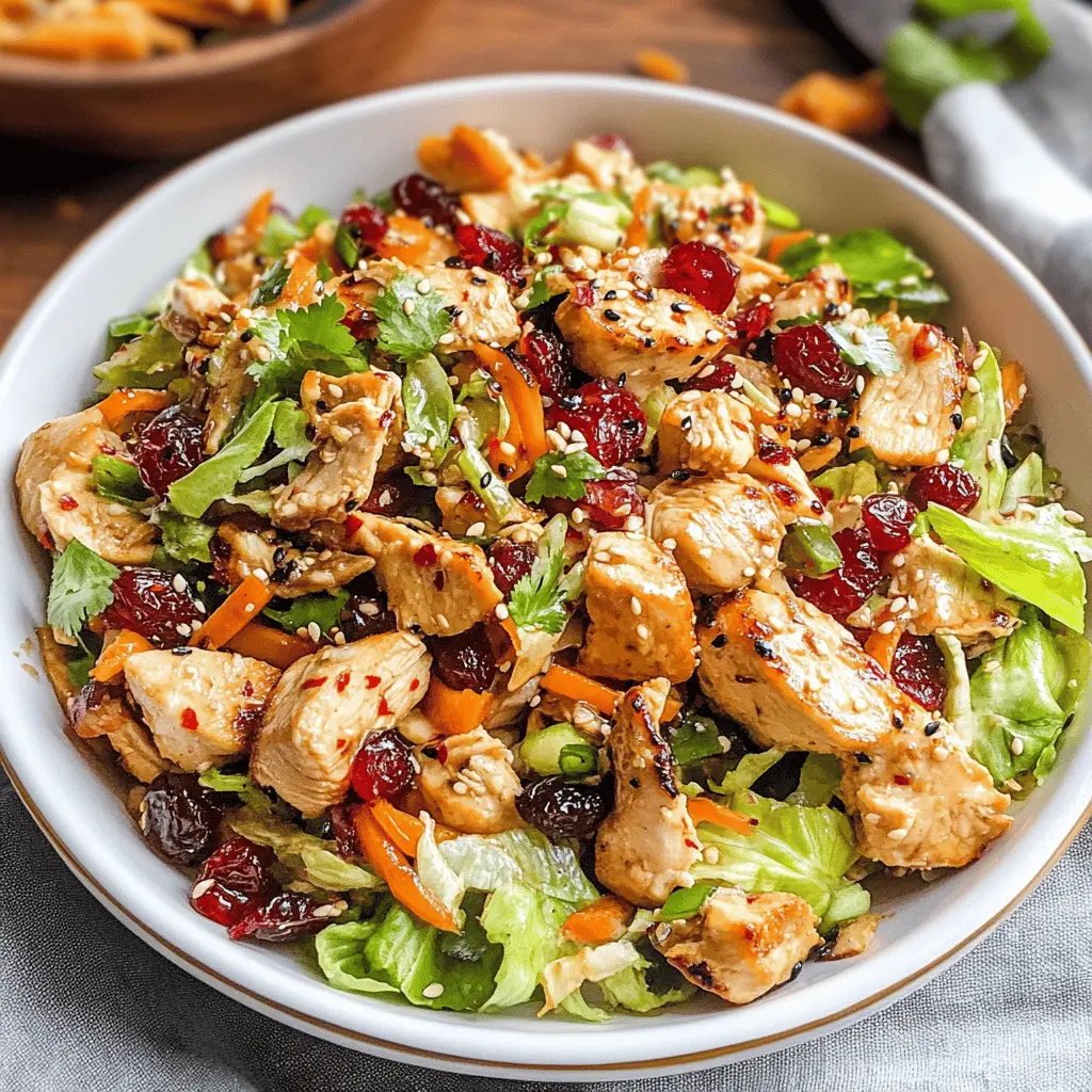 Easy Asian Chicken Cranberry Salad Recipe