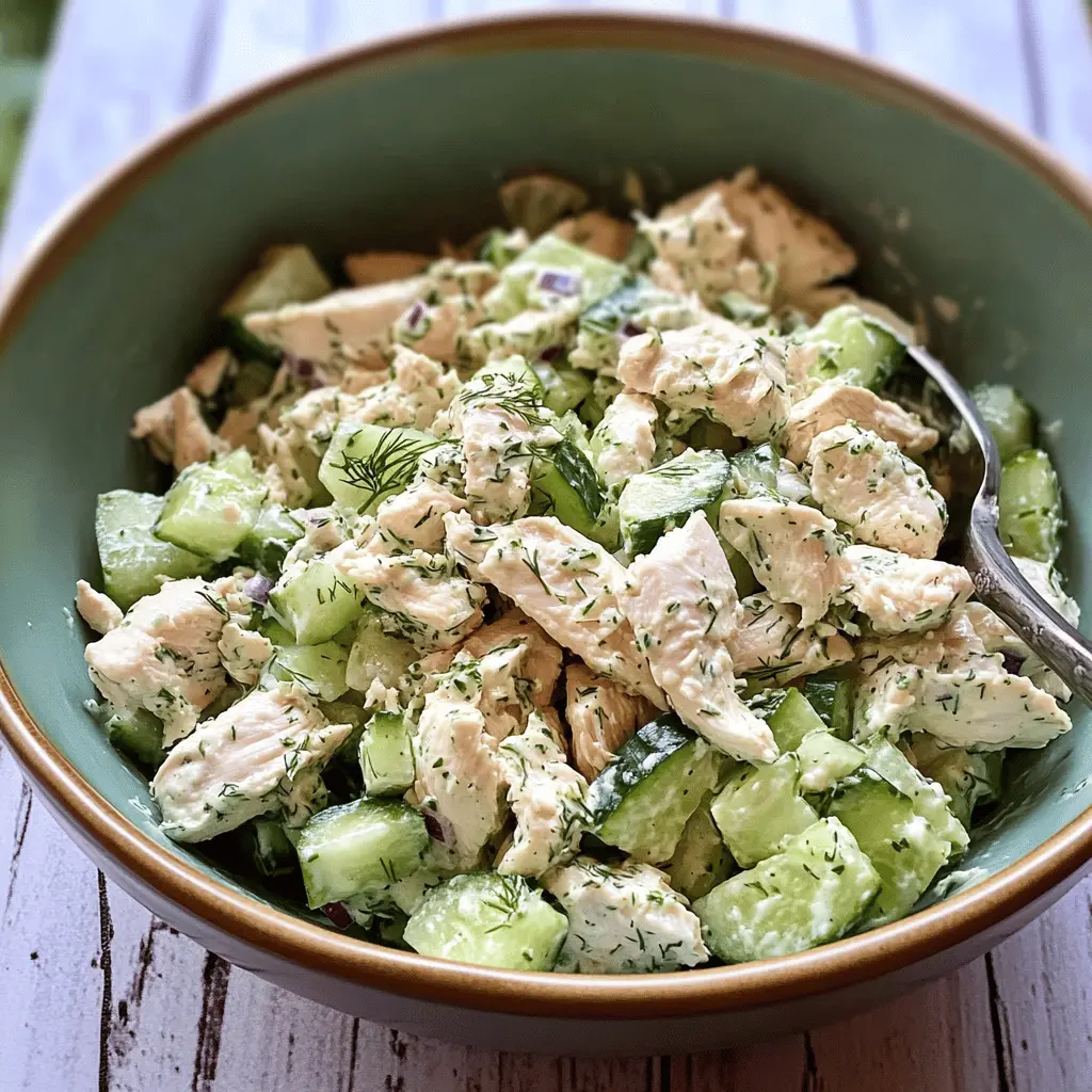 Easy Cucumber Dill Greek Yogurt Chicken Salad