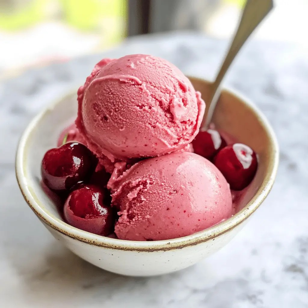 Easy Fresh Cherry Sorbet Recipe