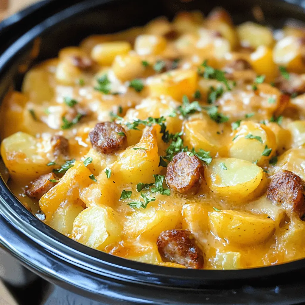 Easy Slow Cooker Sausage and Potato Casserole
