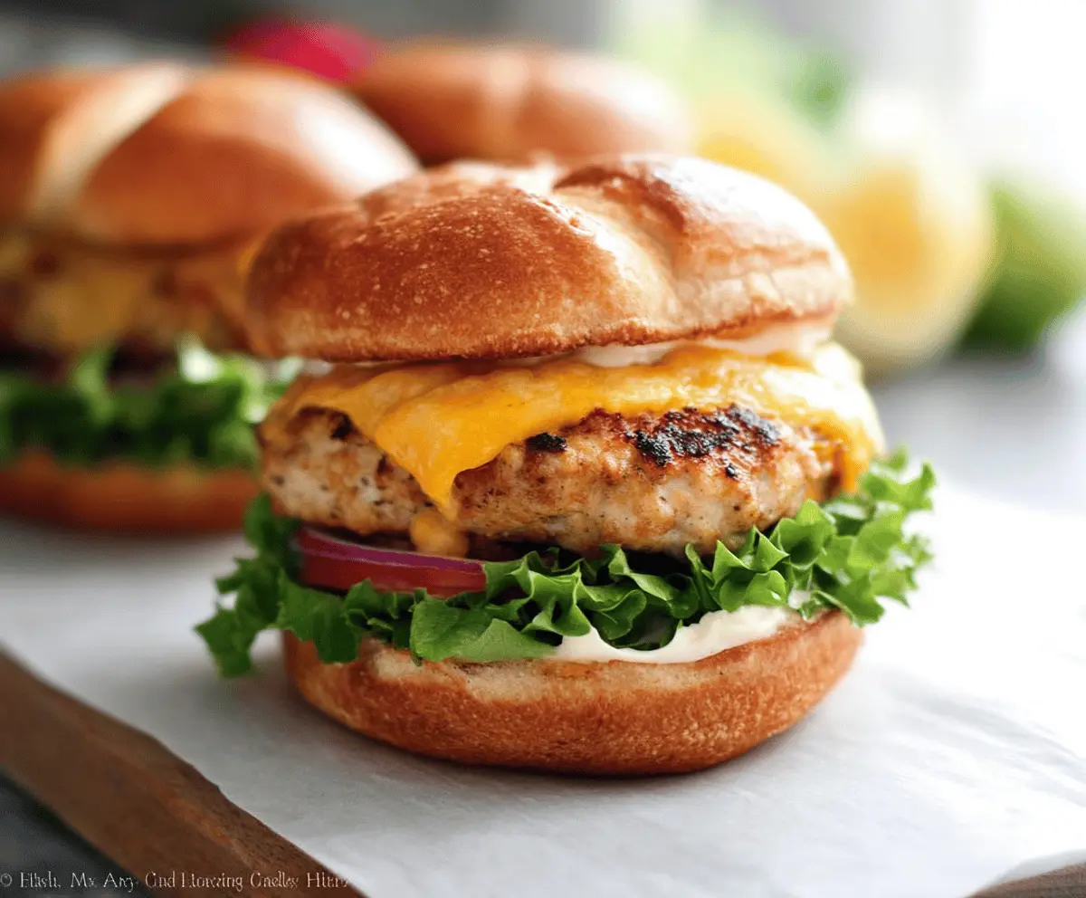 Easy Cheddar Ranch Chicken Burgers Recipe
