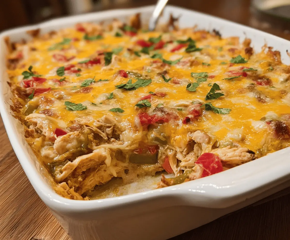 Easy Chicken Fajita Casserole Recipe