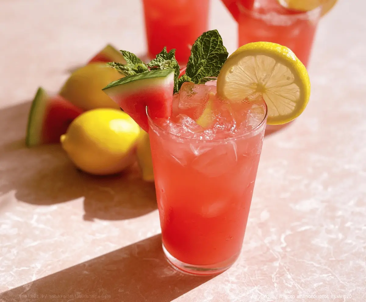 Easy Copycat Chick-fil-A Watermelon Mint Lemonade Recipe