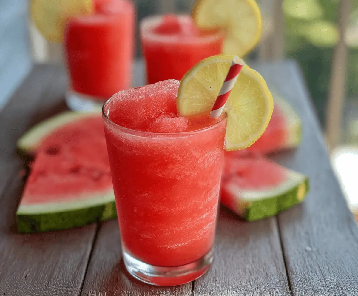 Refreshing Lemonade Watermelon Slushie Recipe