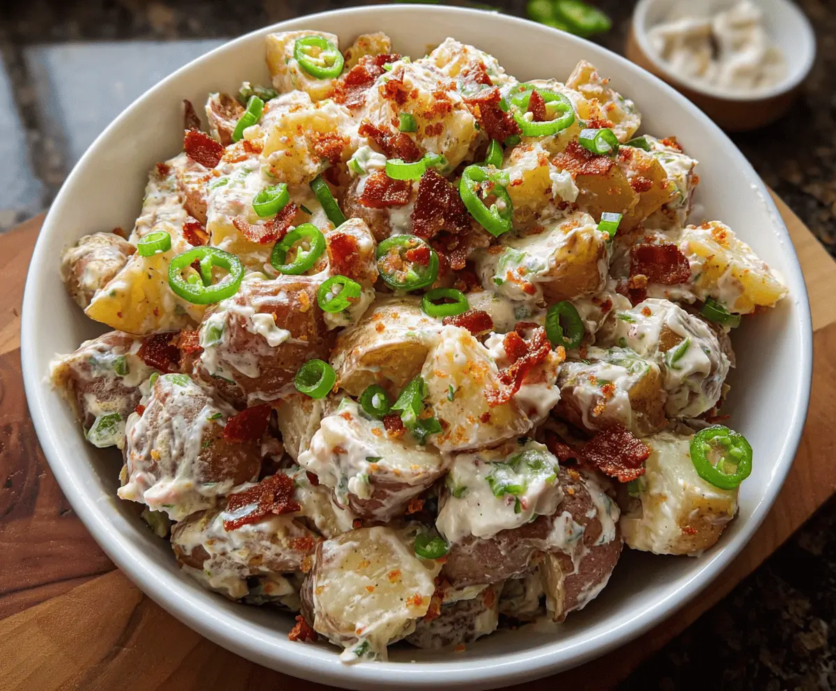 Easy Jalapeño Popper Roasted Potato Salad