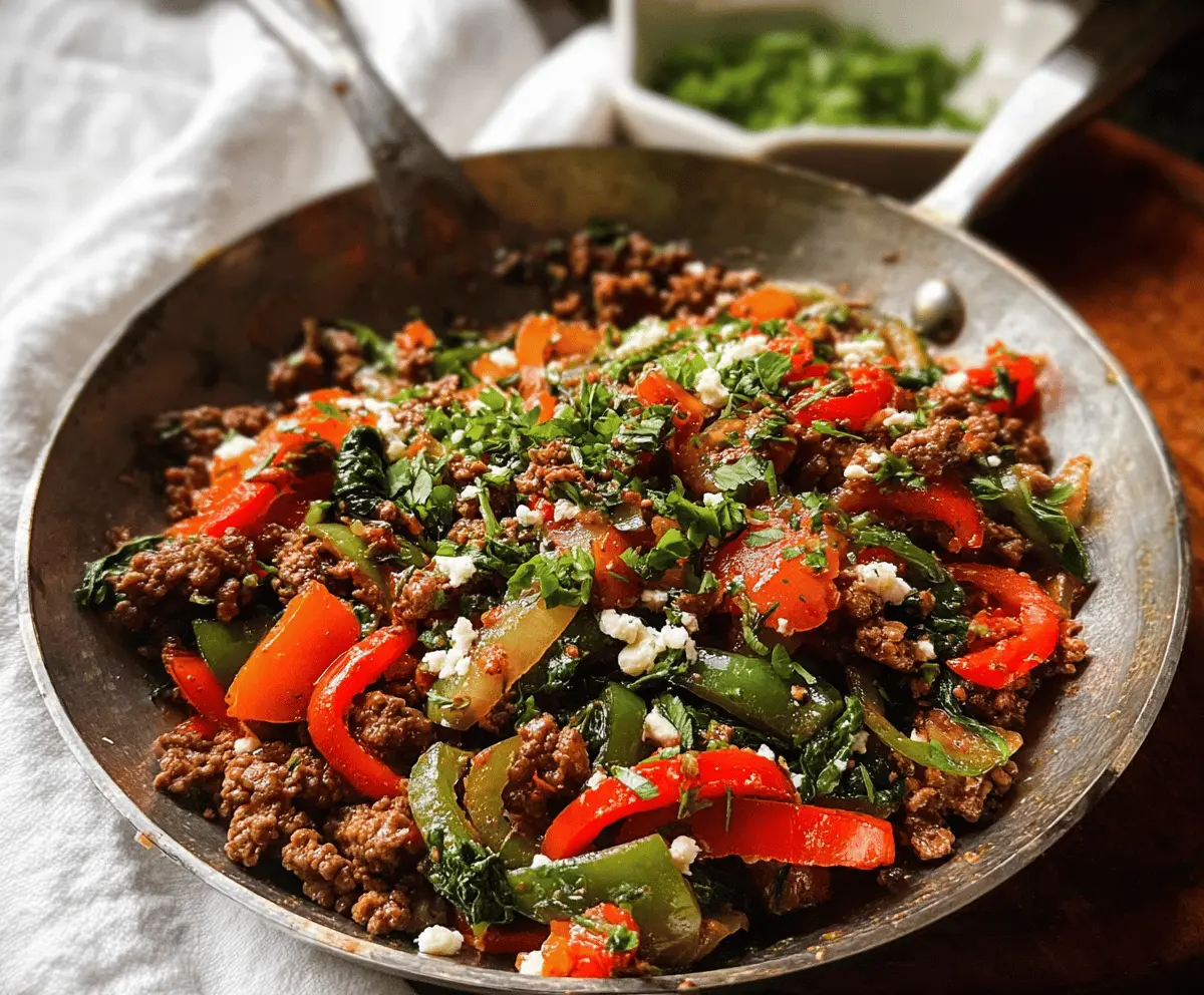 Easy Mediterranean Ground Beef Stir Fry Recipe