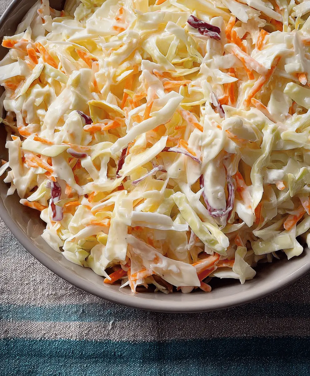 Easy Creamy Coleslaw Recipe for BBQs