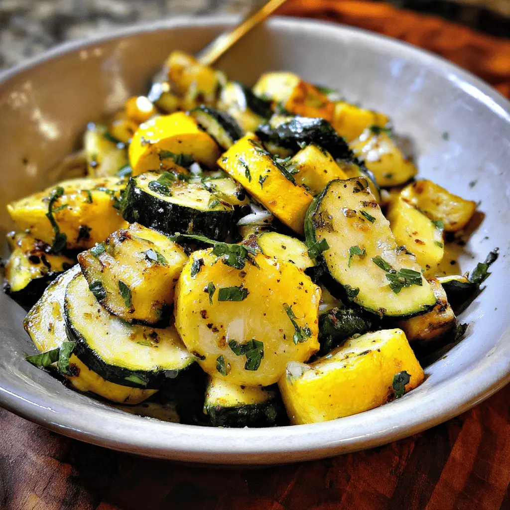 Easy Low Carb Garlic Butter Zucchini and Squash