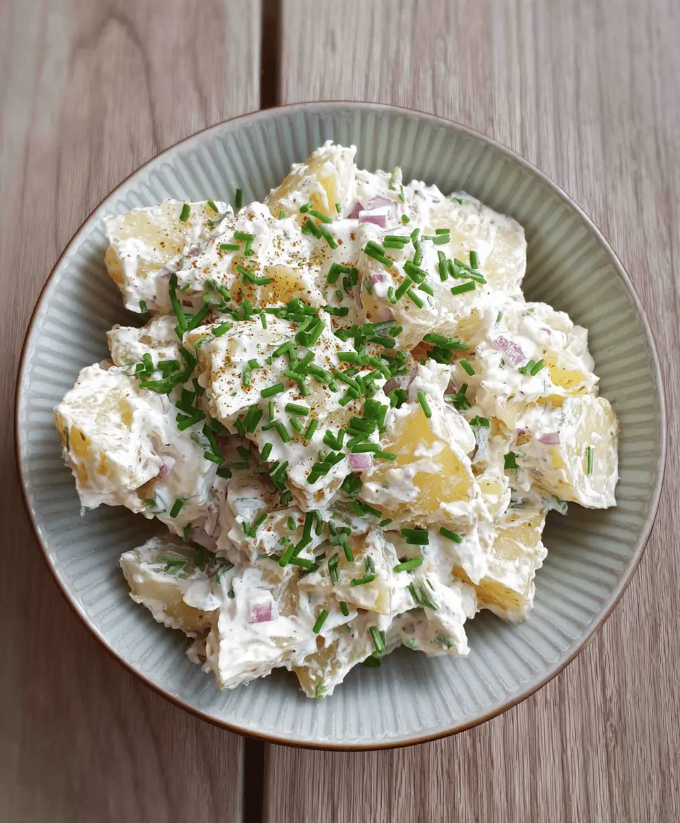 Easy Creamy Sour Cream and Onion Potato Salad