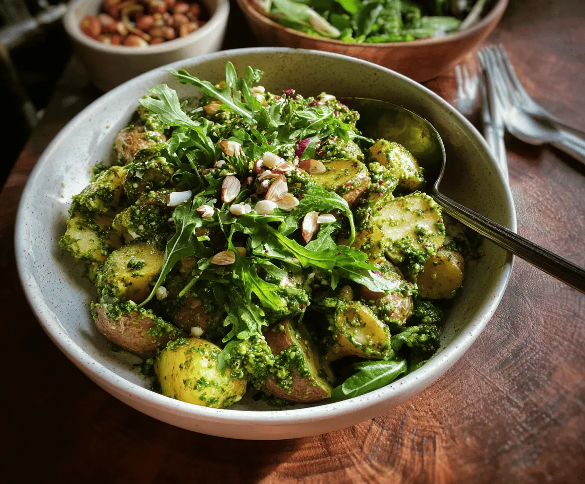 Creamy Arugula Pesto Potato Salad Recipe