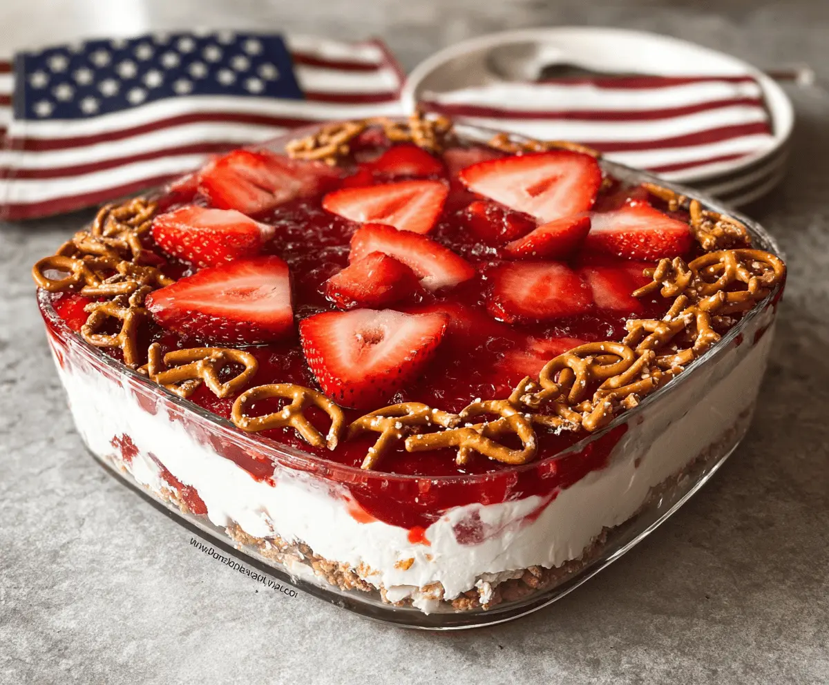 Easy Strawberry Pretzel Jello Salad Recipe