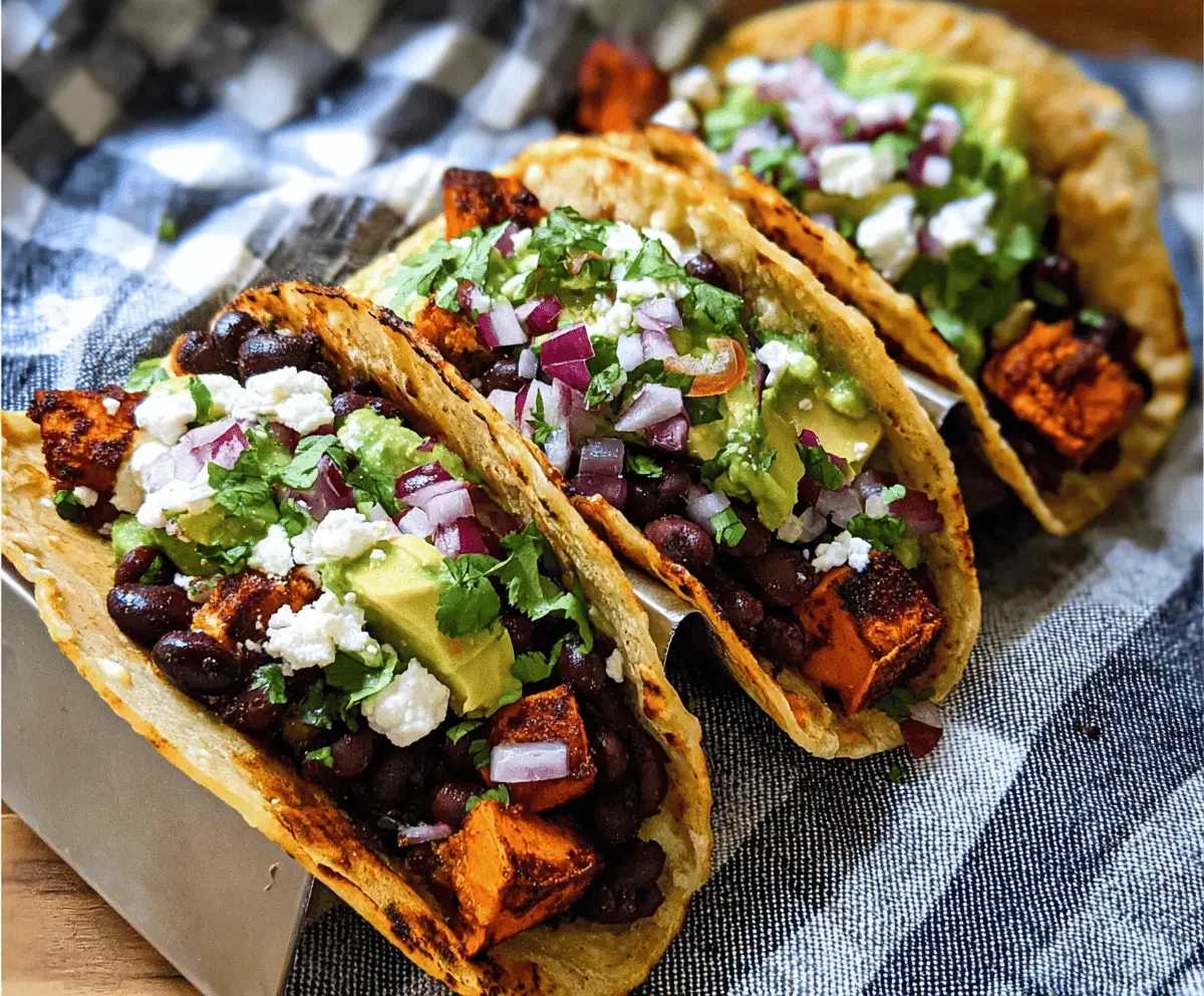 Healthy Black Bean Sweet Potato Tacos Recipe