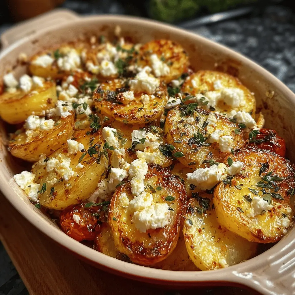 Cheesy Baked Feta Potatoes Recipe