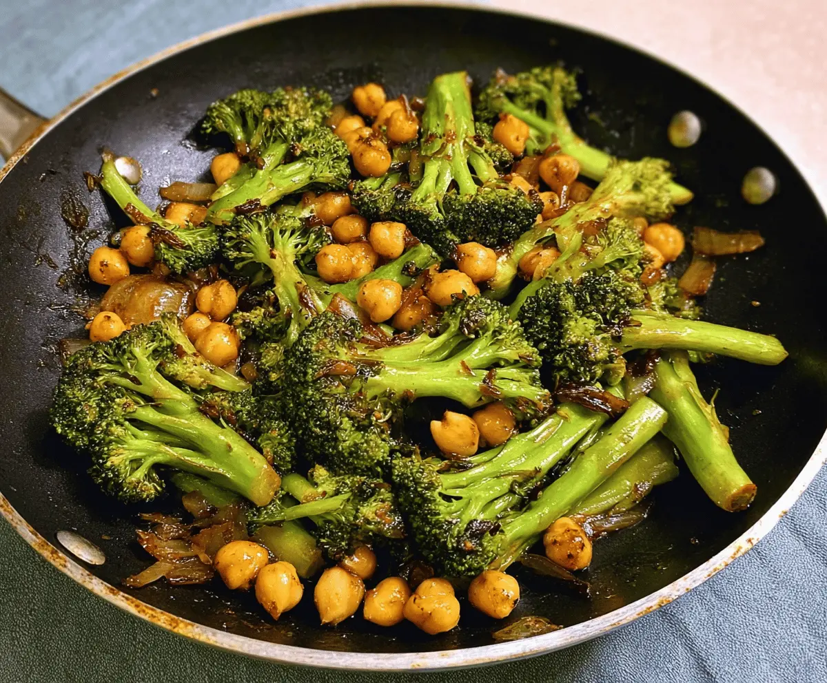 Easy Garlic Broccoli Stir Fry With Chickpeas