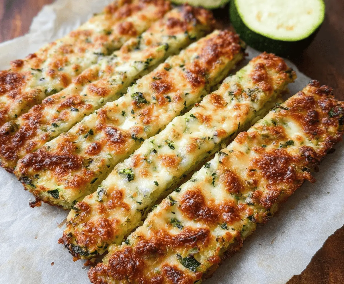 Easy Zucchini Breadsticks Recipe with Cheese