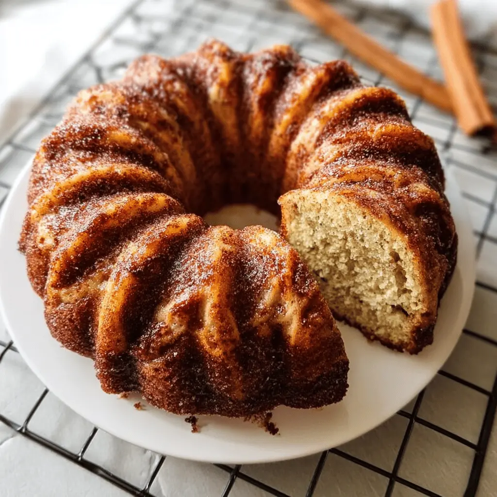 Moist Cinnamon Zucchini Bread in a Bundt Pan
