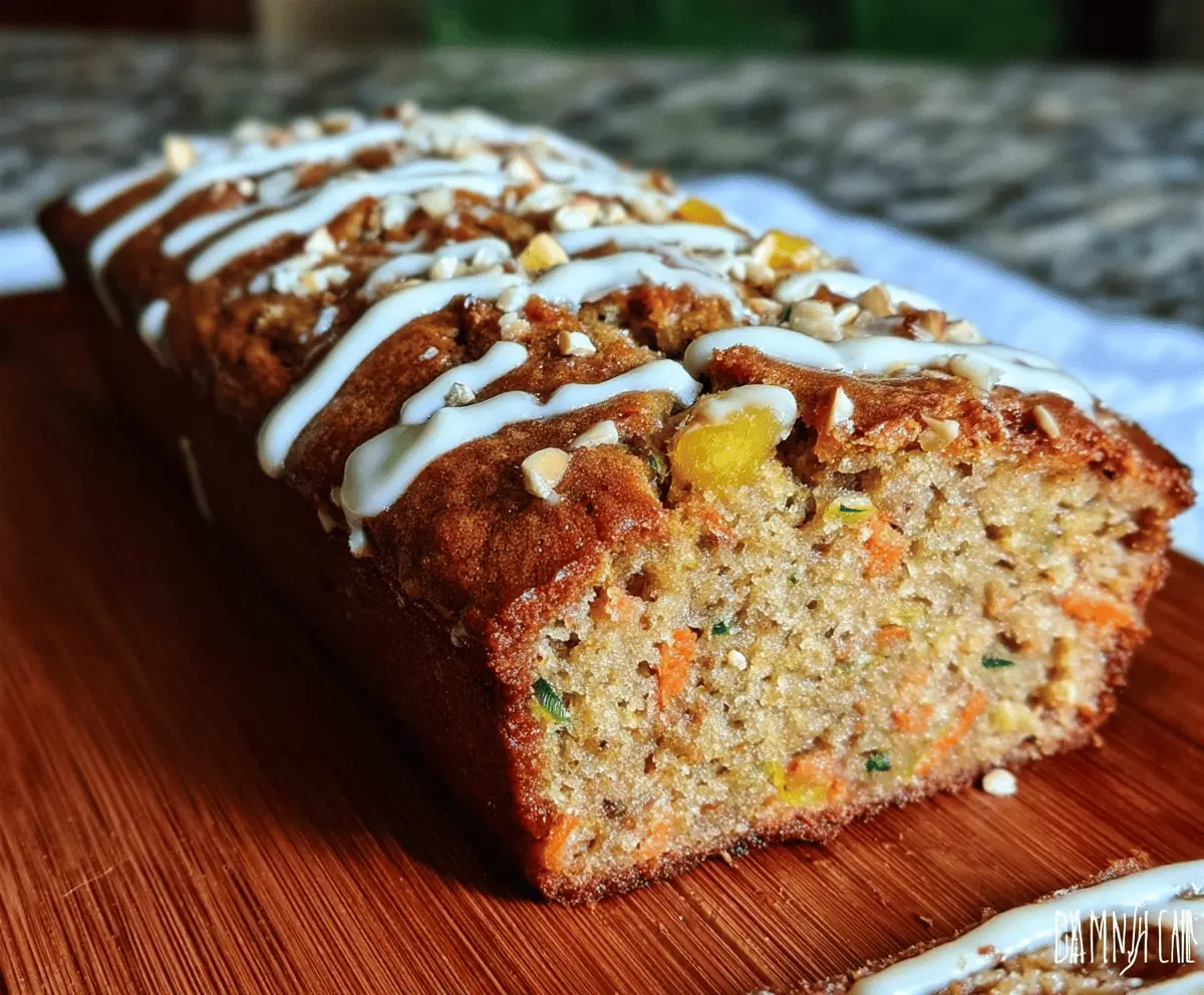 Moist Carrot Apple Zucchini Bread Recipe