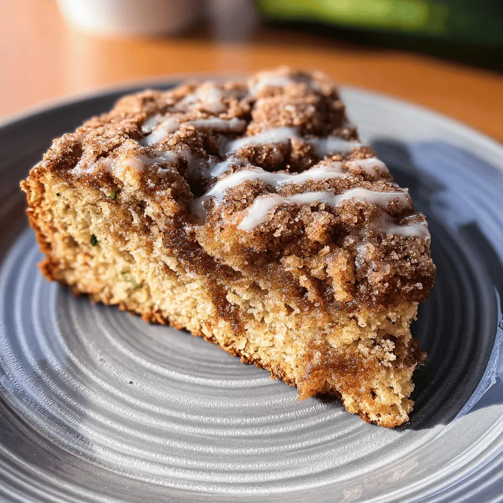 Moist Cinnamon Zucchini Coffee Cake Recipe