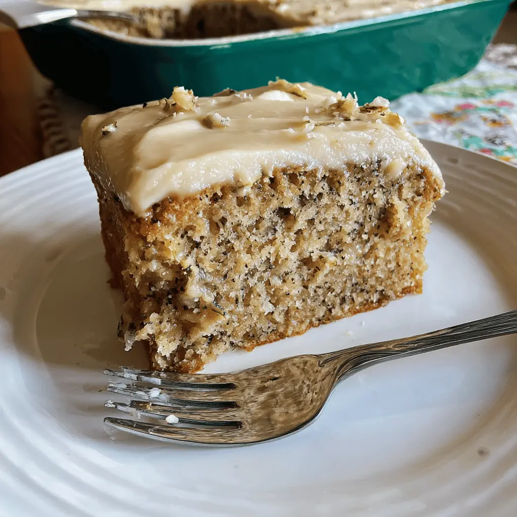 Moist Zucchini Banana Cake With Maple Frosting