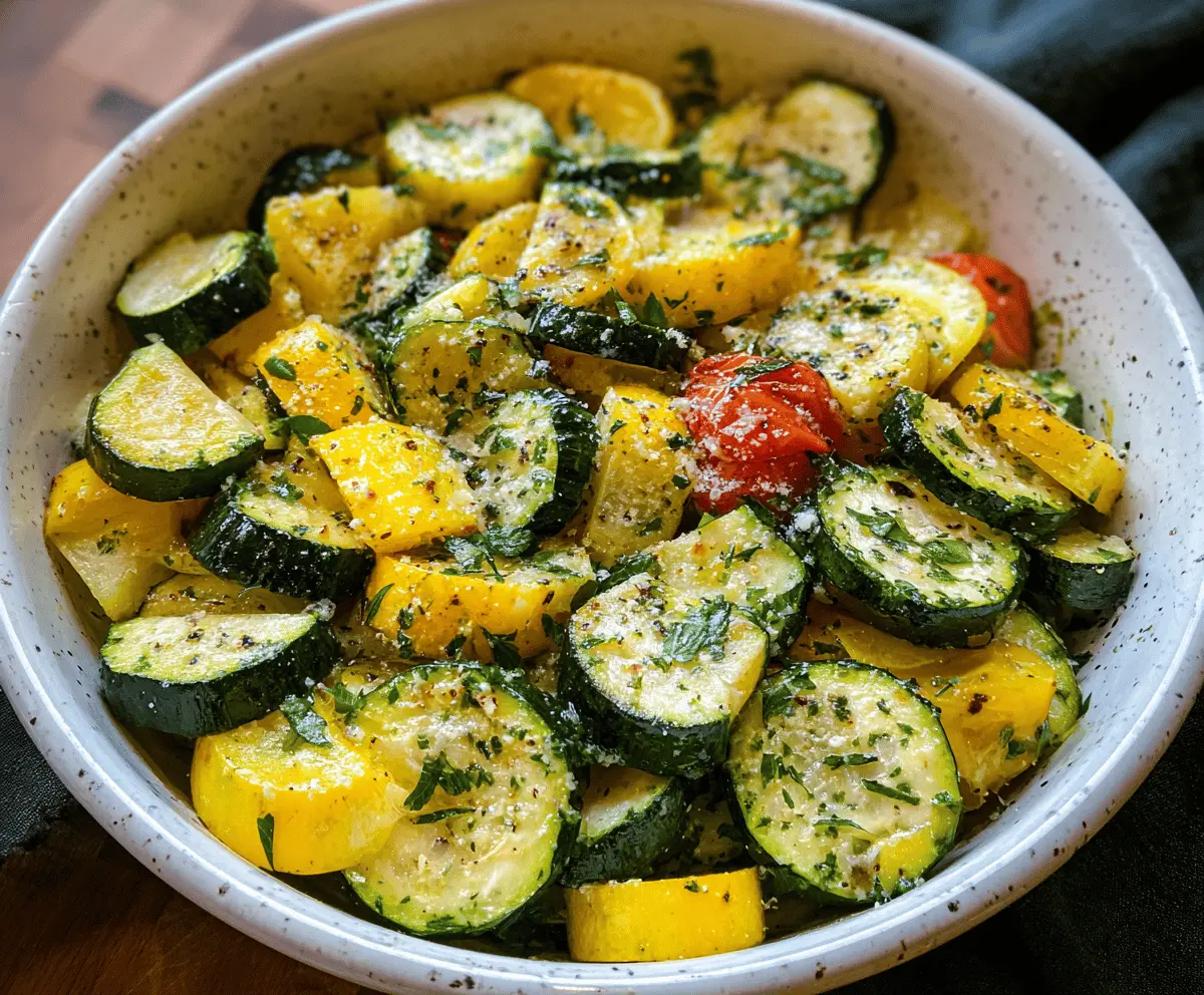 Easy Garlic Parmesan Zucchini and Squash Medley