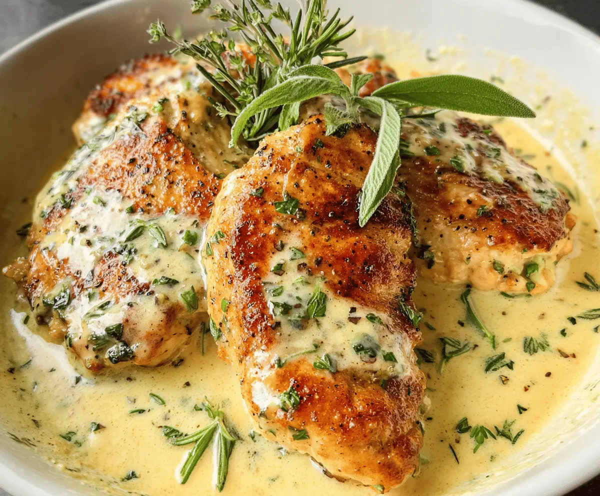 Creamy Herb Chicken Recipe With Garlic and Parmesan