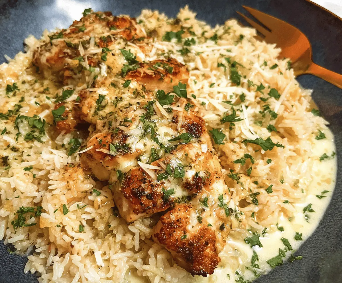 Easy One-Pan Garlic Parmesan Chicken and Rice