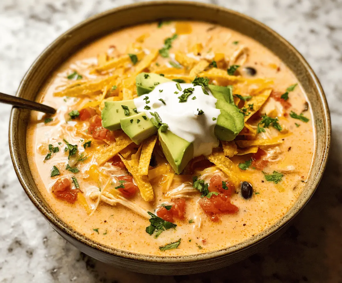 Creamy Chicken Tortilla Soup Recipe