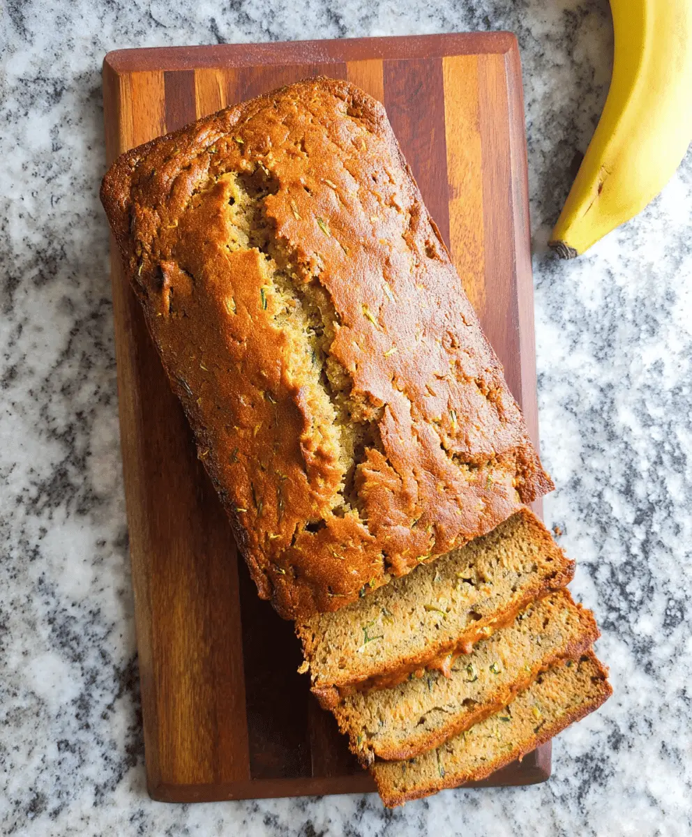 Moist Zucchini Banana Bread Recipe