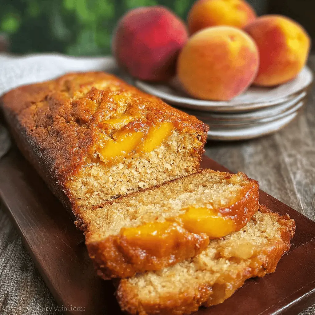 Southern Peach Bread Recipe with Fresh Peaches